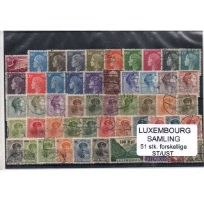 Luxembourg Samling 51 Stk. Forskellige Stemplet/Ustemplet