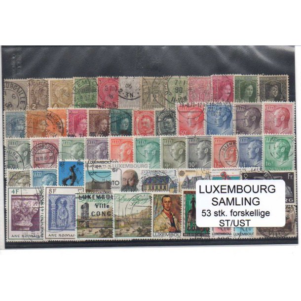 Luxembourg Samling 53 Stk. Forskellige Stemplet/Ustemplet