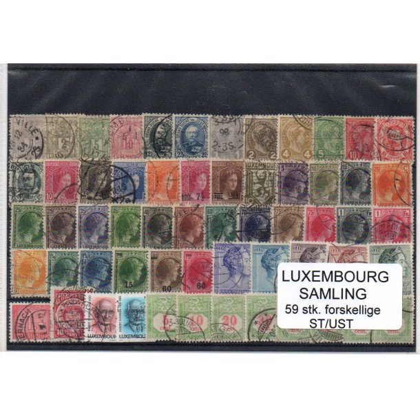Luxembourg Samling 59 Stk. Forskellige Stemplet/Ustemplet