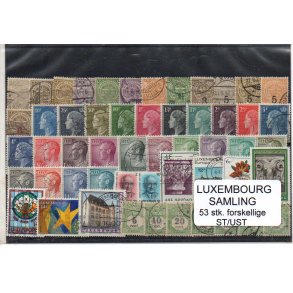 Luxembourg Samling 53 Stk. Forskellige Stemplet/Ustemplet