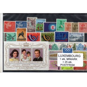 Luxembourg Samling - 1 Miniark - 25 stk. Postfrisk