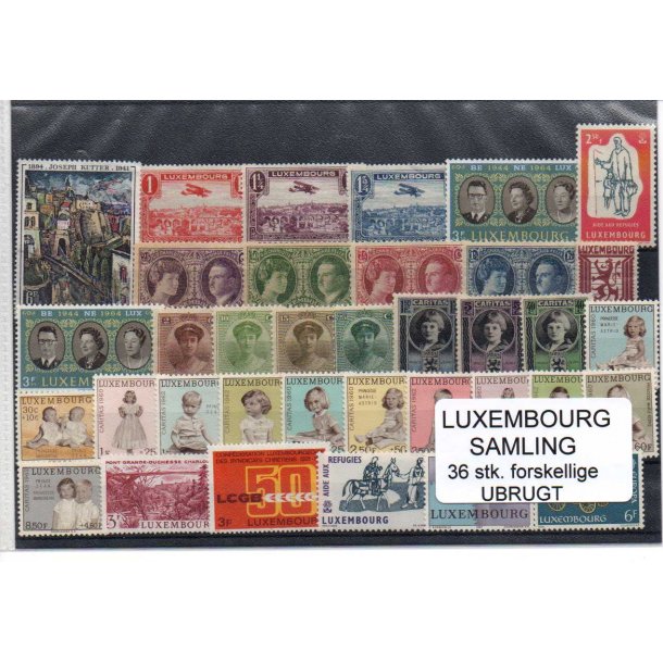 Luxembourg Samling - 36 Stk. Forskellige Ubrugt