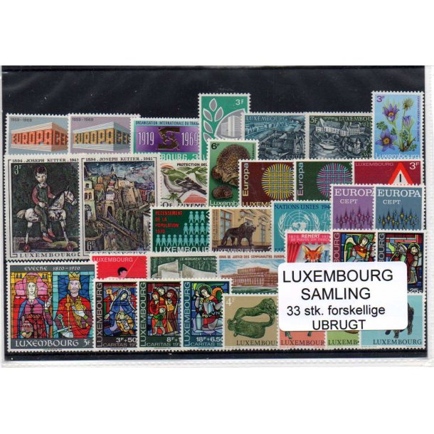 Luxembourg Samling - 33 Stk. Forskellige Ubrugt
