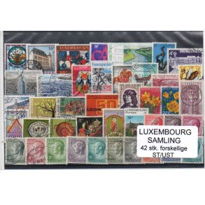 Luxembourg Samling - 42 Stk. Forskellige Stemplet/Ustemplet