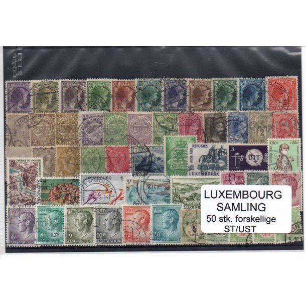 Luxembourg Samling - 50 Stk. Forskellige Stemplet/Ustemplet