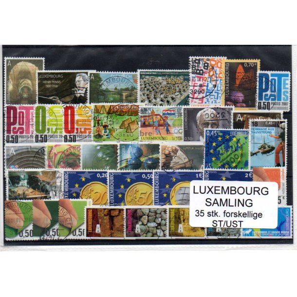 Luxembourg Samling - 35 Stk. Forskellige Stemplet/Ustemplet