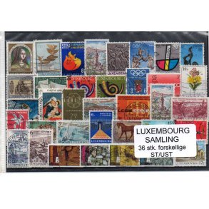 Luxembourg Samling - 36 Stk. Forskellige Stemplet/Ustemplet