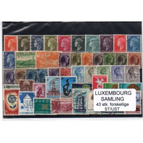 Luxembourg Samling - 43 Stk. Forskellige Stemplet/Ustemplet