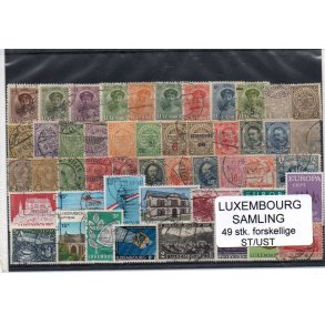 Luxembourg Samling - 49 Stk. Forskellige Stemplet/Ustemplet