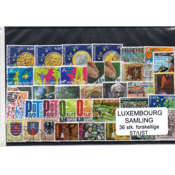 Luxembourg Samling - 36 Stk. Forskellige Stemplet/Ustemplet