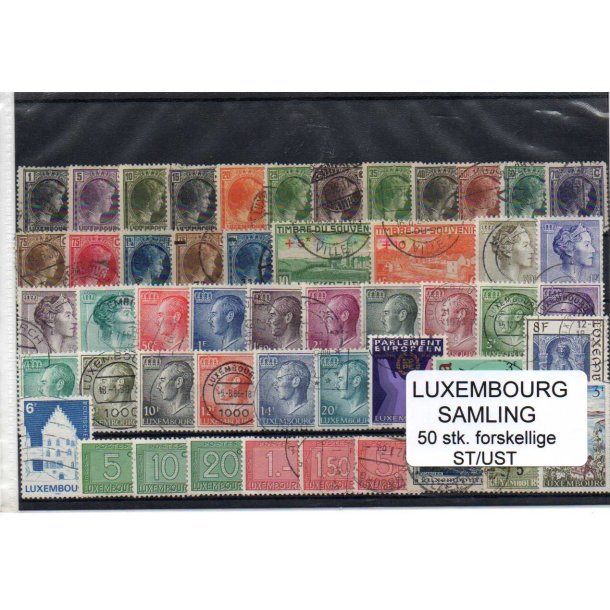 Luxembourg Samling - 50 Stk. Forskellige Stemplet/Ustemplet