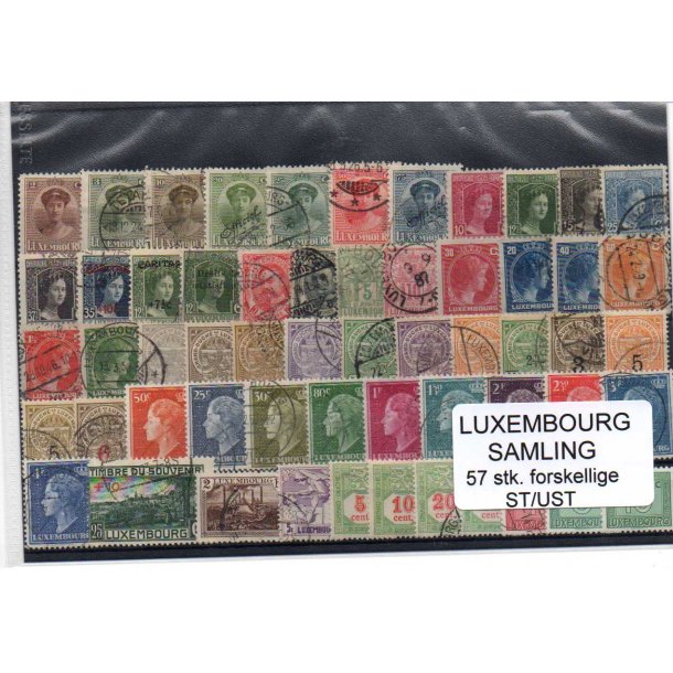Luxembourg Samling - 57 Stk. Forskellige Stemplet/Ustemplet