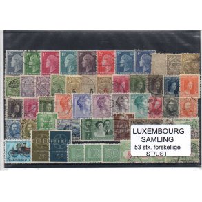 Luxembourg Samling - 53 Stk. Forskellige Stemplet/Ustemplet