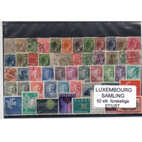 Luxembourg Samling - 52 Stk. Forskellige Stemplet/Ustemplet