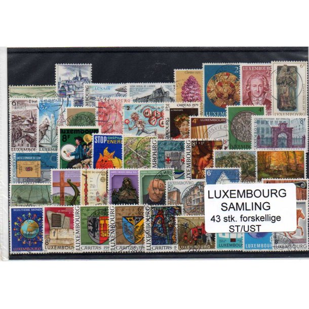 Luxembourg Samling - 43 Stk. Forskellige Stemplet/Ustemplet