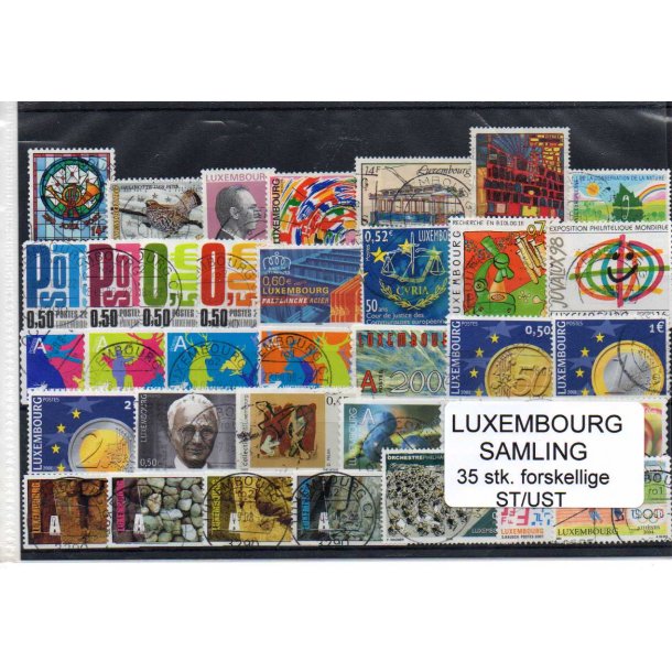 Luxembourg Samling - 35 Stk. Forskellige Stemplet/Ustemplet