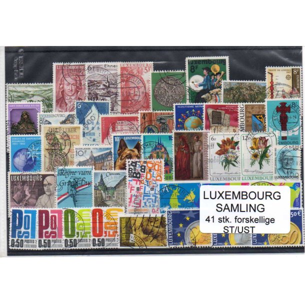 Luxembourg Samling - 41 Stk. Forskellige Stemplet/Ustemplet