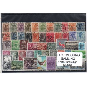 Luxembourg Samling - 47 Stk. Forskellige Stemplet/Ustemplet