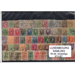 Luxembourg Samling - 59 Stk. Forskellige Stemplet/Ustemplet