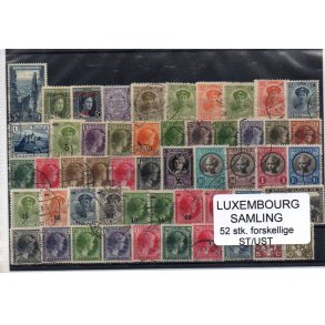 Luxembourg Samling - 52 Stk. Forskellige Stemplet/Ustemplet