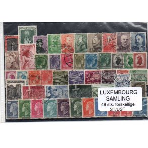 Luxembourg Samling - 49 Stk. Forskellige Stemplet/Ustemplet
