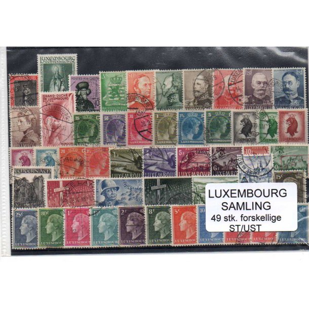 Luxembourg Samling - 49 Stk. Forskellige Stemplet/Ustemplet