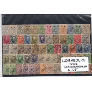 Luxembourg Samling Tjenestemærker - 62 Stk. Forskellige Stemplet/Ustemplet