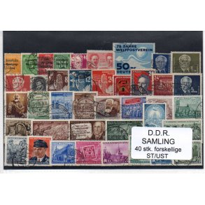 D.D.R Samling - 40 Stk. Forskellige Stemplet/Ustemplet