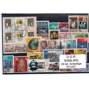D.D.R Samling - 29 Stk. Forskellige Stemplet/Ustemplet