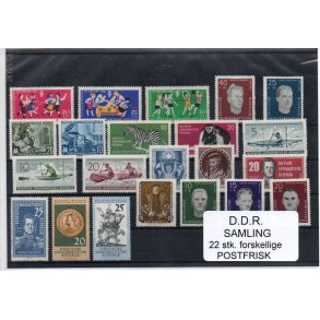 D.D.R Samling - 22 Stk. Forskellige Postfrisk