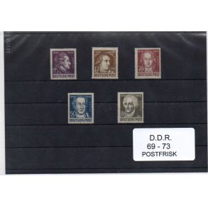 D.D.R Samling - AFA 69-73 Postfrisk