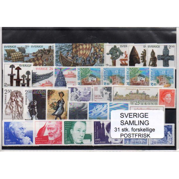 Sverige Samling 31 Stk Forskellige Postfrisk