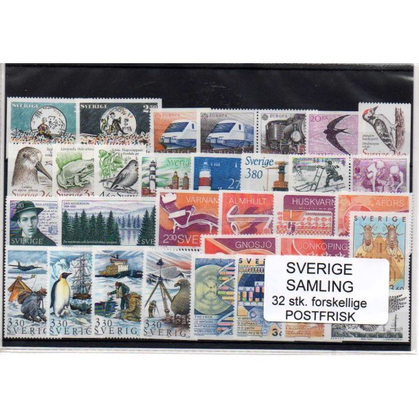 Sverige Samling 32 Stk Forskellige Postfrisk