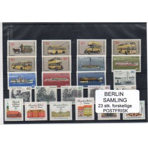 Berlin Samling - 23 Stk. Forskellige Postfrisk