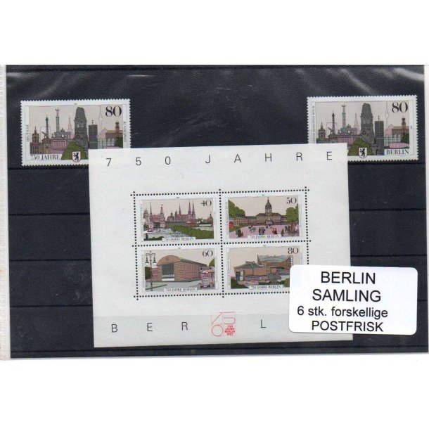 Berlin Samling - 6 Stk. Forskellige Postfrisk