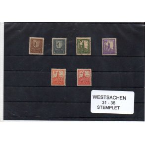 Westsachen Samling - 31 - 36 Stemplet