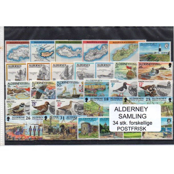 Alderney Samling - 34 Stk. Postfrisk