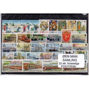 &Oslash;en Man Samling - 32 Stk. Postfrisk