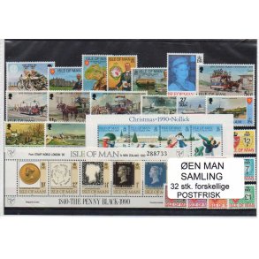 &Oslash;en Man Samling - 32 Stk. Forskellige Postfrisk