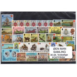 &Oslash;en Man Samling - 36 Stk. Forskellige Postfrisk
