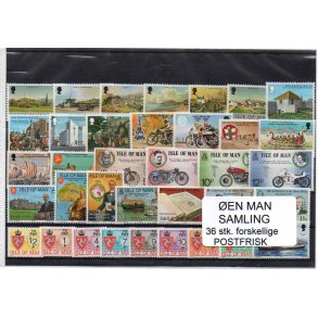 &Oslash;en Man Samling - 36 Stk. Forskellige Postfrisk