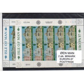 &Oslash;en Man - 2 Stk Miniark Europa 87 - Postfrisk