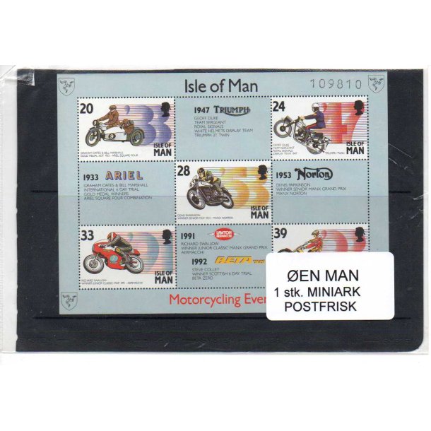 &Oslash;en Man - 1 Stk Miniark - Postfrisk