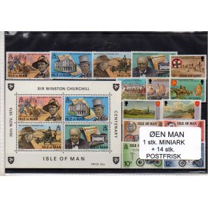 &Oslash;en Man - 1 Stk Miniark - 14 Stk. Postfrisk