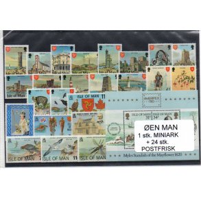&Oslash;en Man - 1 Stk Miniark - 24 Stk. Postfrisk