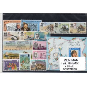 &Oslash;en Man - 1 Stk Miniark - 15 Stk. Postfrisk