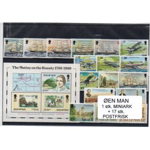 &Oslash;en Man - 1 Stk Miniark - 17 Stk. Postfrisk