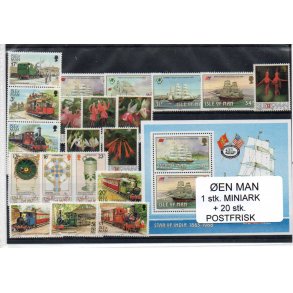 &Oslash;en Man - 1 Stk Miniark - 20 Stk. Postfrisk