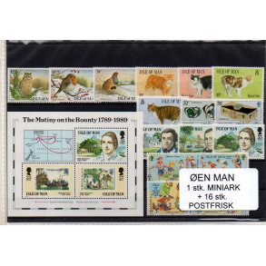 &Oslash;en Man - 1 Stk Miniark - 16 Stk. Postfrisk