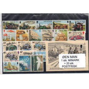 &Oslash;en Man - 1 Stk Miniark - 20 Stk. Postfrisk